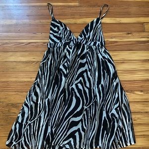 Zebra Spaghetti Strap Dress